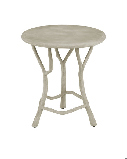 Hidcote Accent Table, Brown Portland, Faux Bois, 22"H, Currey and Company 2373