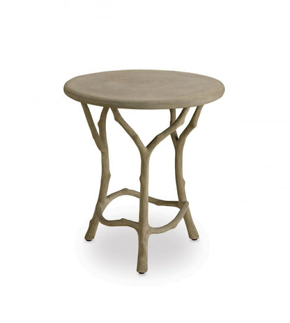Hidcote Accent Table, Brown Portland, Faux Bois, 22"H, Currey and Company (2373 64C9)
