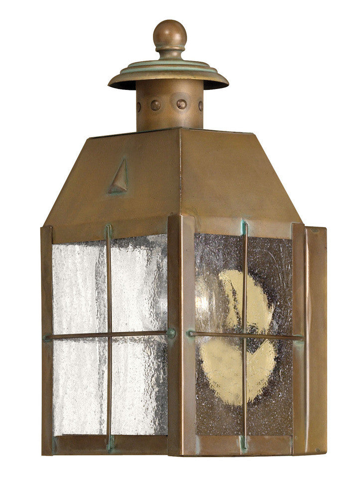 Hinkley Nantucket Outdoor Wall Mount Lantern Aged Brass