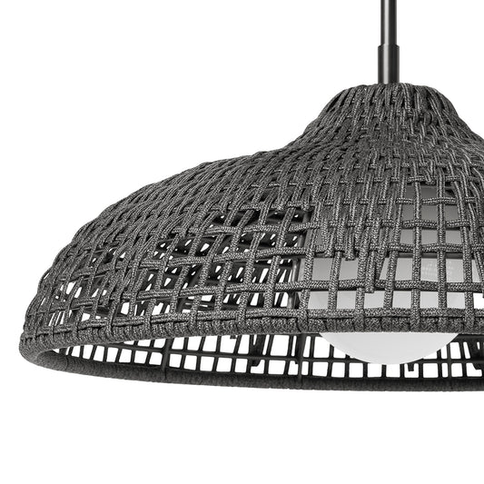 Palecek Westerly Outdoor Pendant 30" - Charcoal - view 2