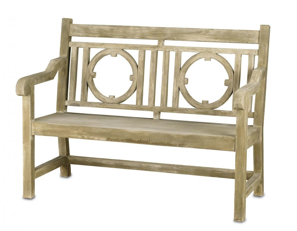 Leagrave Bench, Brown Portland, Faux Bois, 51"W, Currey and Company (2385 64CD)