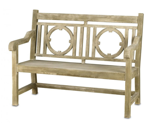 Leagrave Bench, Brown Portland, Faux Bois, 51"W, Currey and Company (2385 64CD)