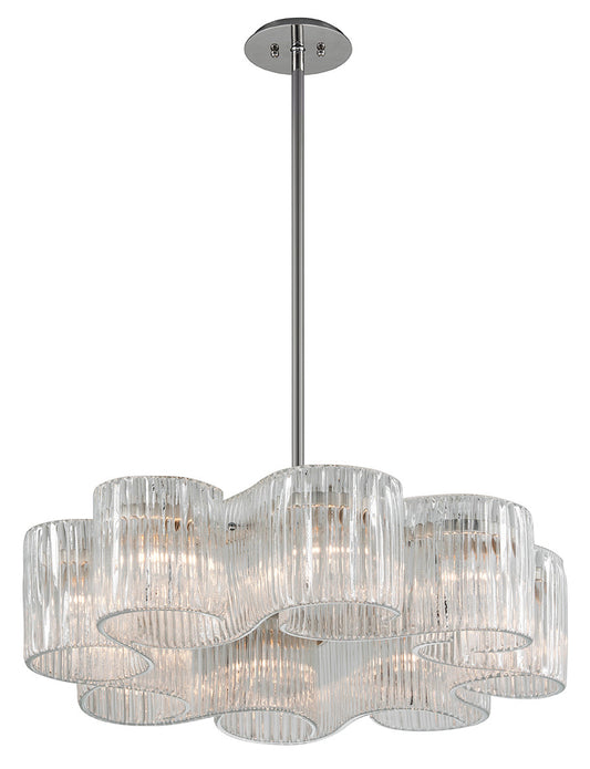 Corbett Circo Pendant Satin Silver Leaf