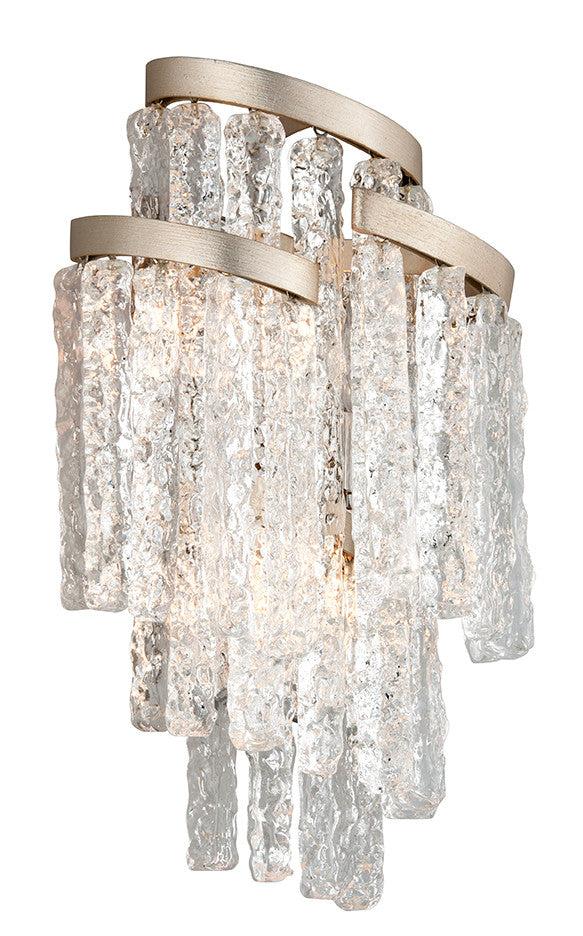 Corbett Mont Blanc Wall Sconce Modern Silver Leaf
