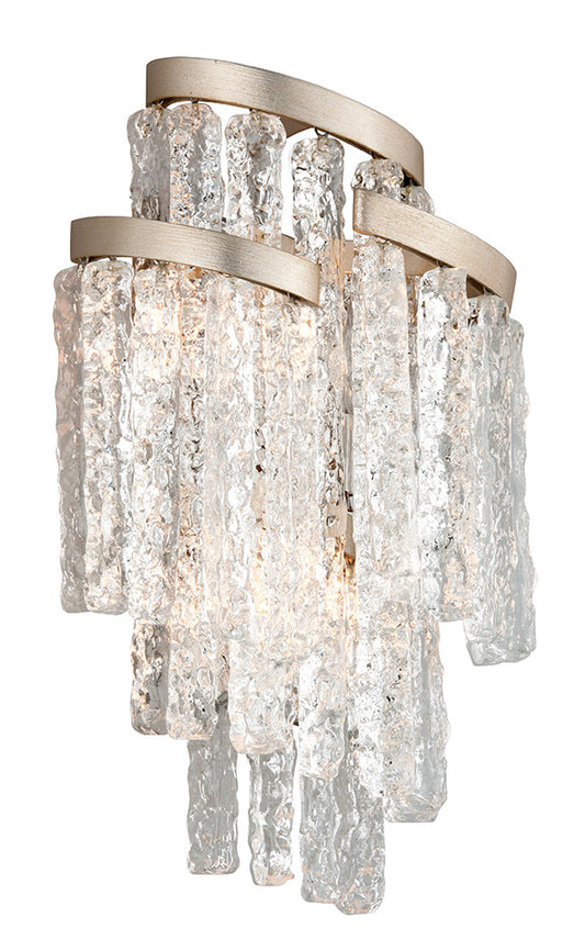 Corbett Mont Blanc Wall Sconce Modern Silver Leaf