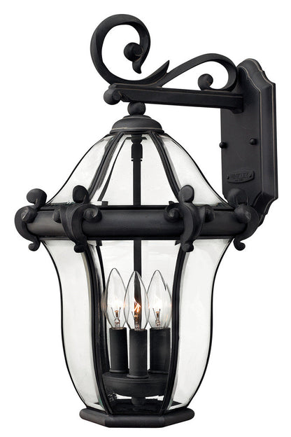 Hinkley San Clemente Outdoor Wall Mount Lantern Museum Black