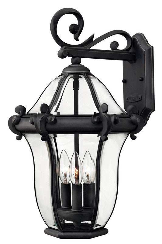 Hinkley San Clemente Outdoor Wall Mount Lantern Museum Black