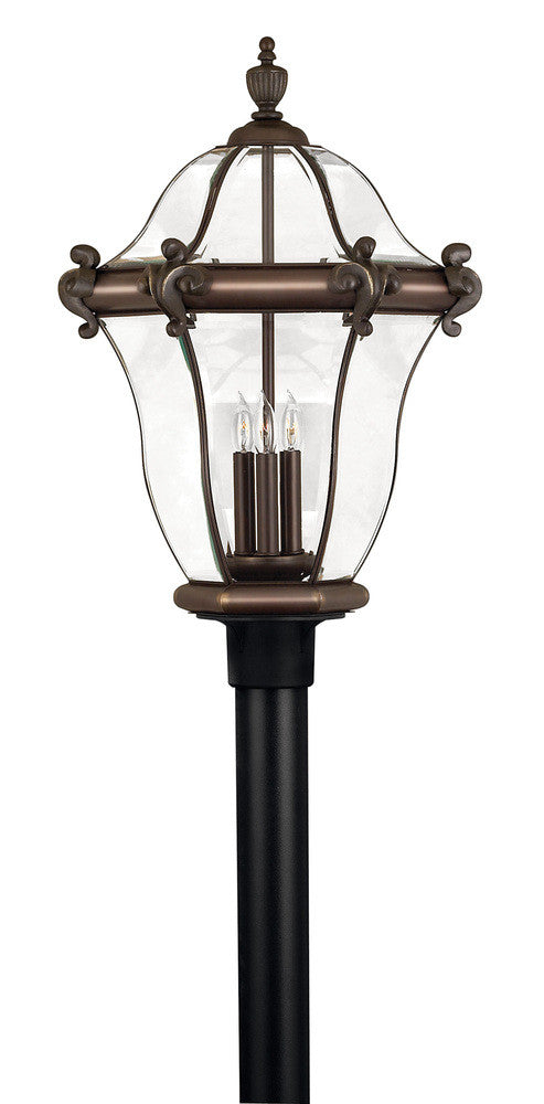Hinkley San Clemente Outdoor Post Mount Lantern Copper Bronze