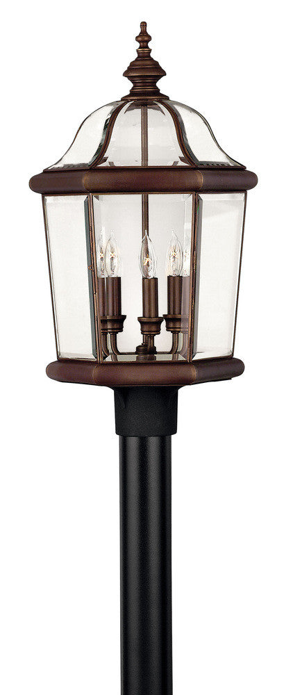 Hinkley Augusta Outdoor Post Mount Lantern Copper Bronze