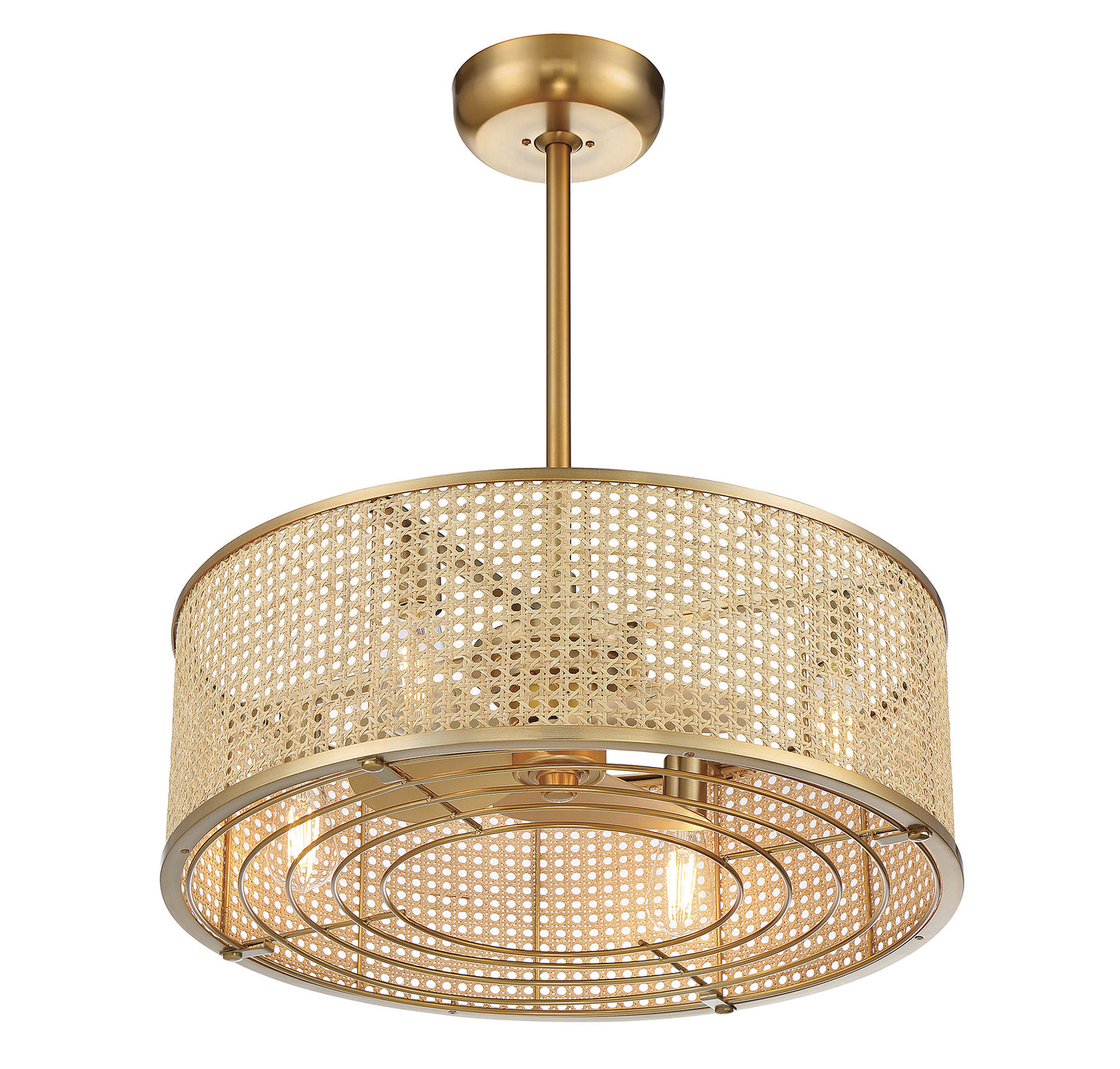 Astoria 4-Light Fan D'Lier - Warm Brass