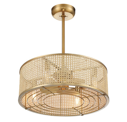 Astoria 4-Light Fan D'Lier - Warm Brass