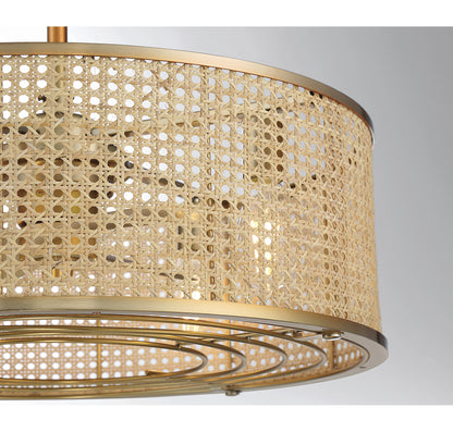 Astoria 4-Light Fan D'Lier - Warm Brass