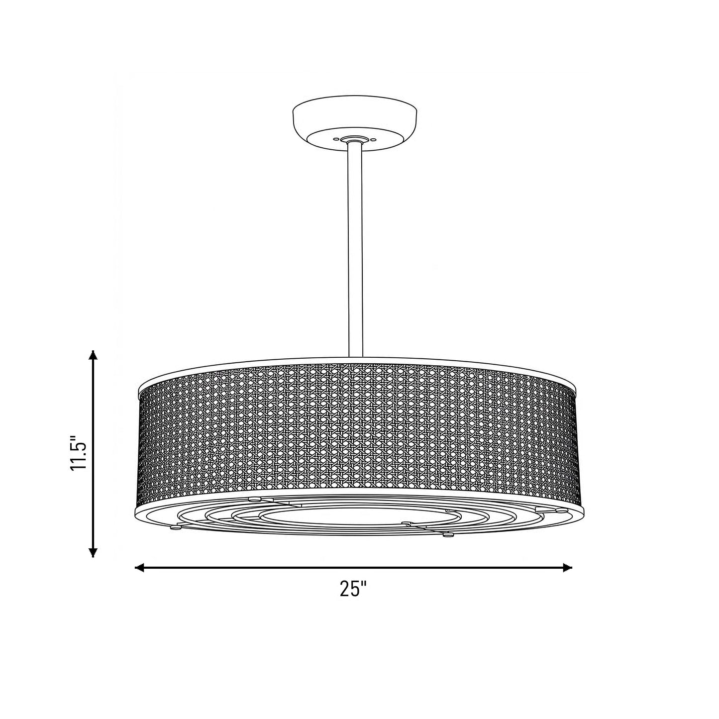 Astoria 4-Light Fan D'Lier - Warm Brass