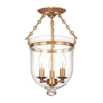 Hudson Valley Hampton Semi-Flush Antique Brass