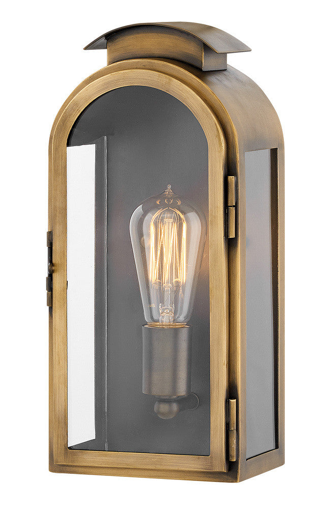 Hinkley Rowley Outdoor Wall Lantern Dark Antique Brass