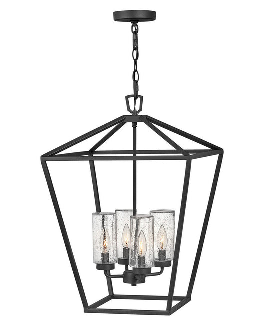 Hinkley Alford Place Outdoor Medium Single Tier Aluminum, Black, Museum Black