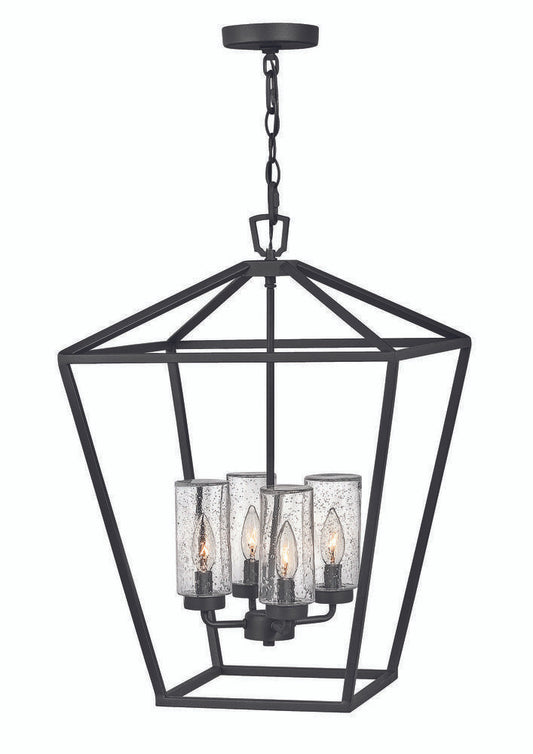 Hinkley Alford Place Outdoor Chandelier Museum Black