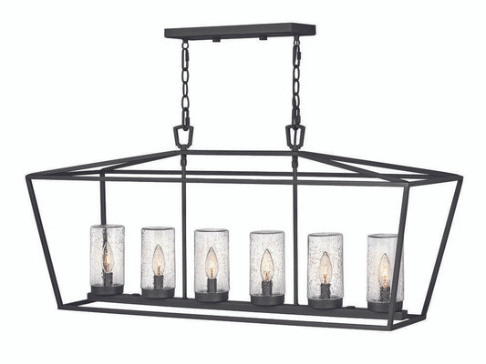 Hinkley Alford Place Outdoor Linear Chandelier Museum Black