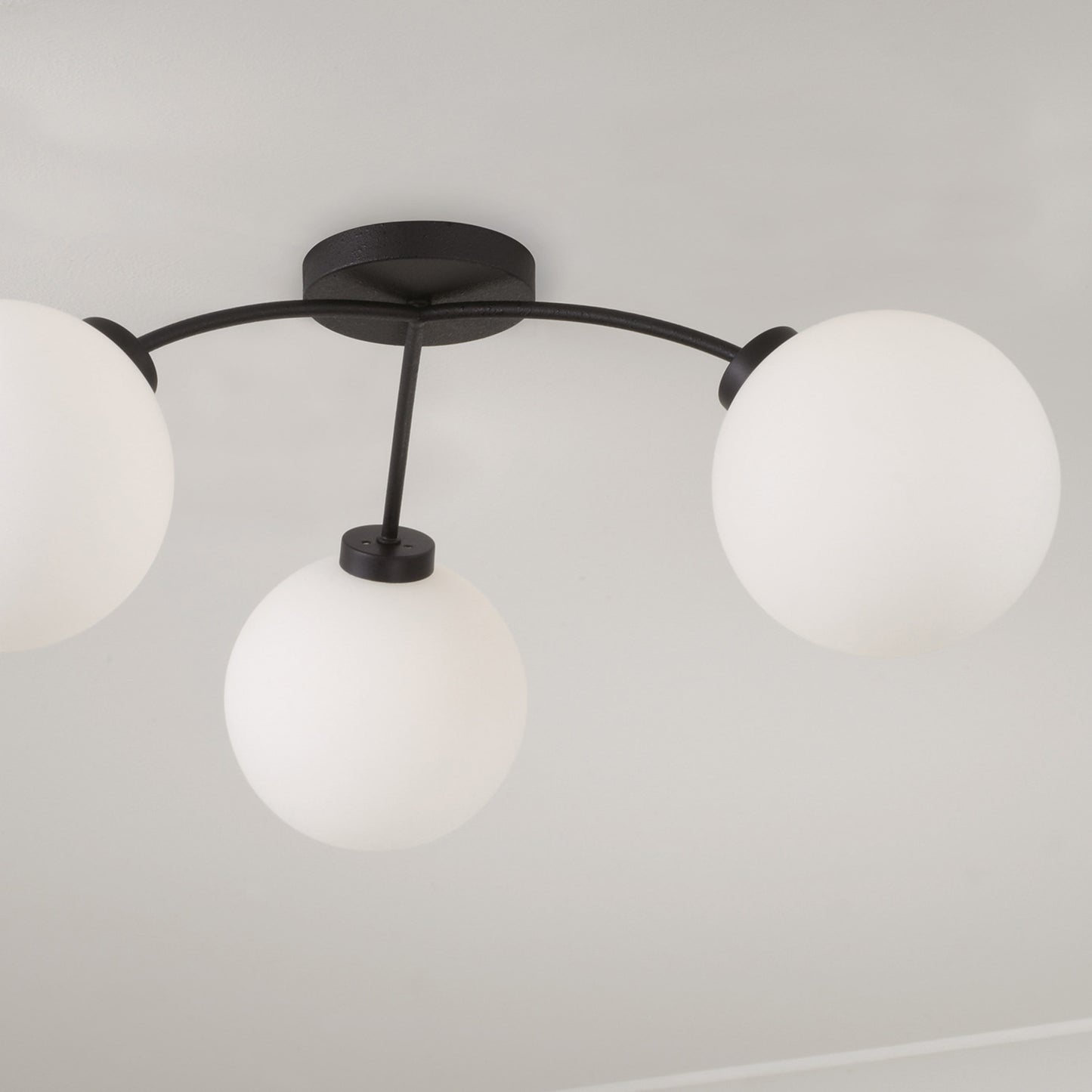 Capital Amos Semi Flush in Black Iron