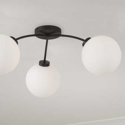 Capital Amos Semi Flush in Black Iron