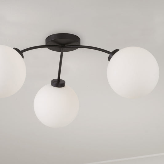 Capital Amos Semi Flush in Black Iron