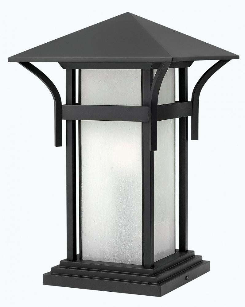 Hinkley Harbor Medium Pier Mount Lantern Satin Black 12V LED