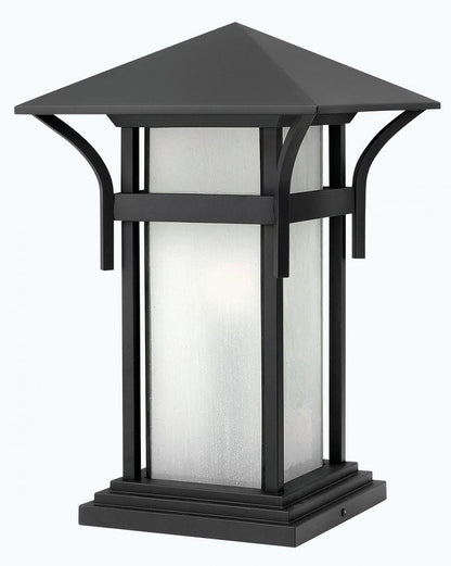 Hinkley Harbor Medium Pier Mount Lantern Satin Black 12V LED