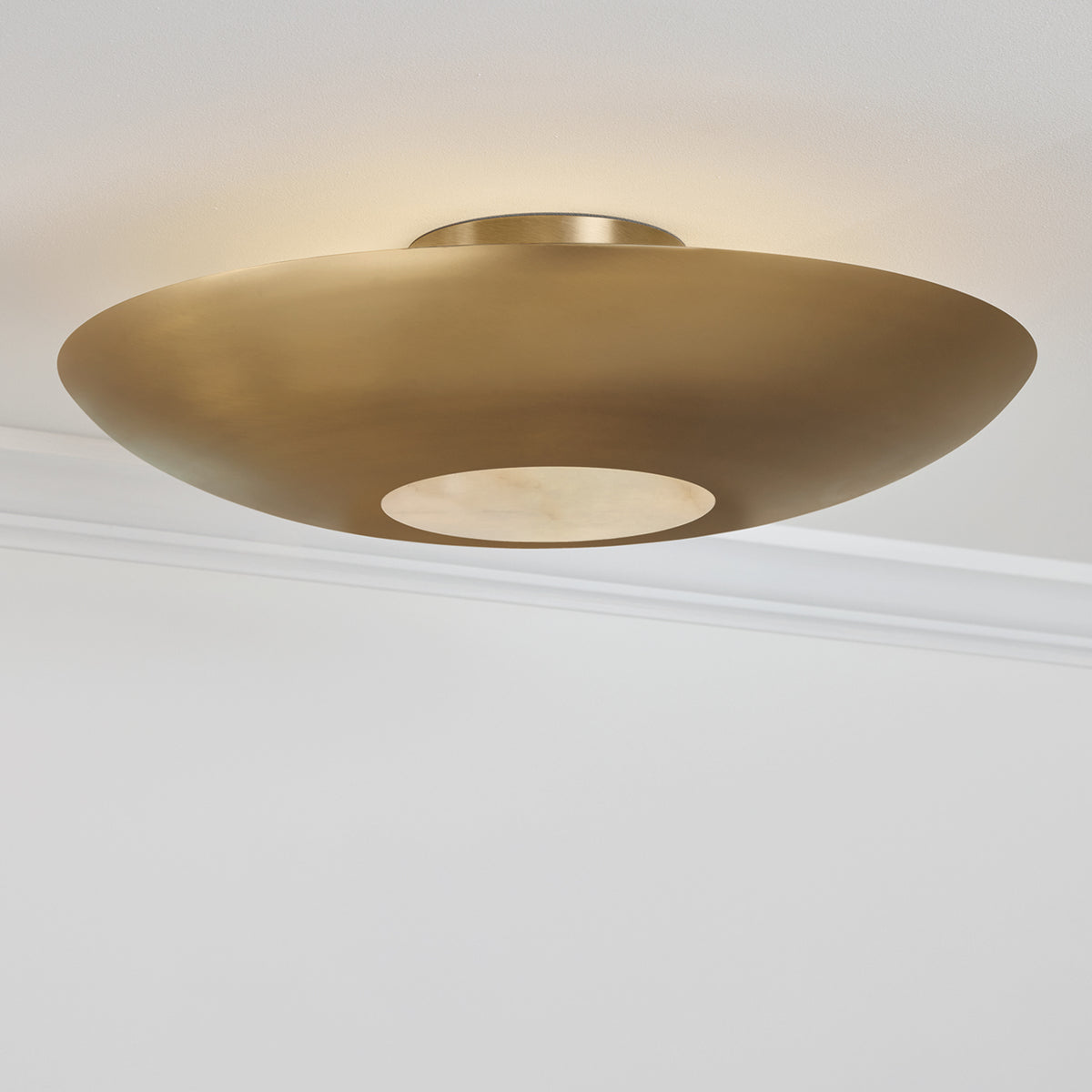 Capital Gia Semi-Flush in Aged Brass