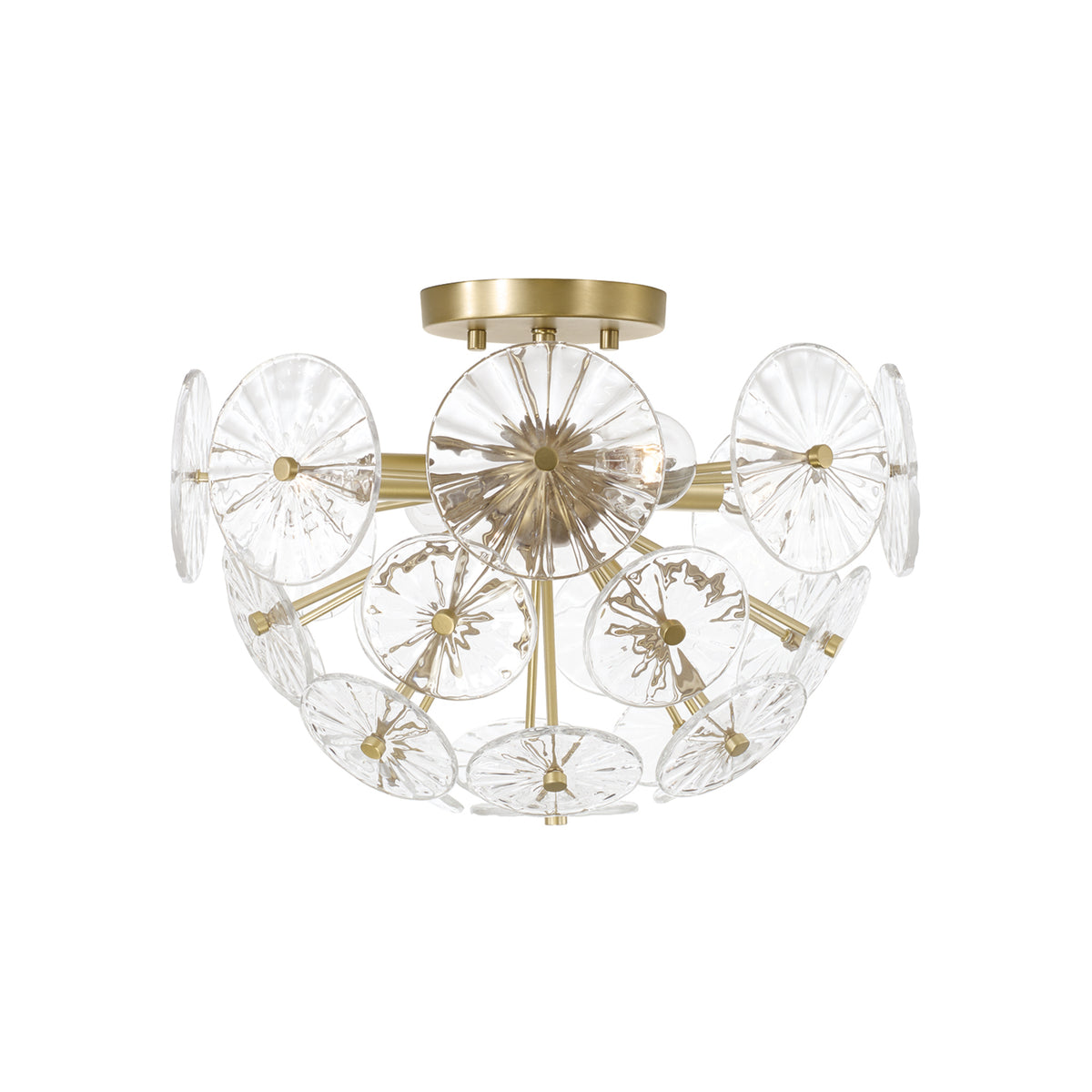 Capital Emelie Semi-Flush in Matte Brass
