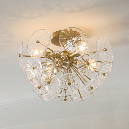 Capital Emelie Semi-Flush in Matte Brass