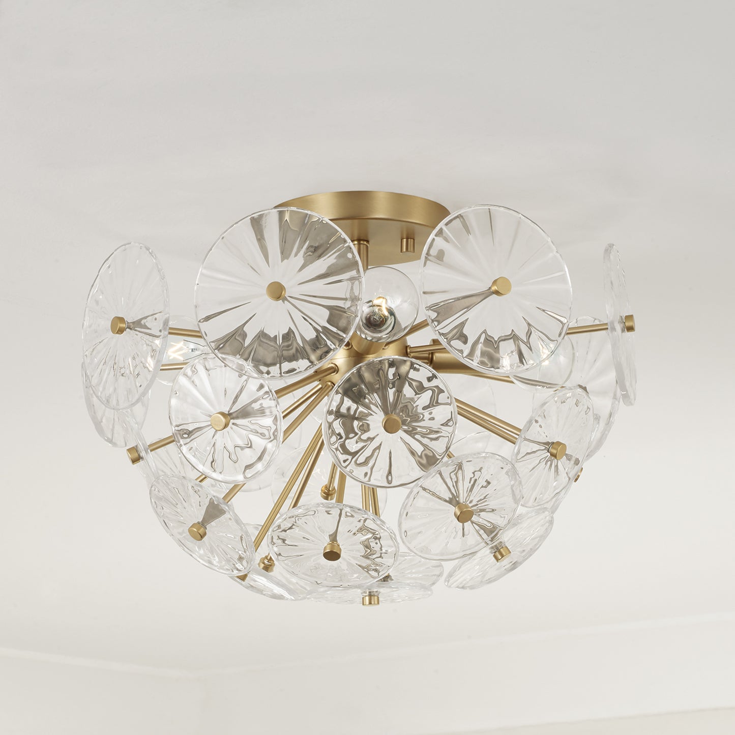 Capital Emelie Semi-Flush in Matte Brass