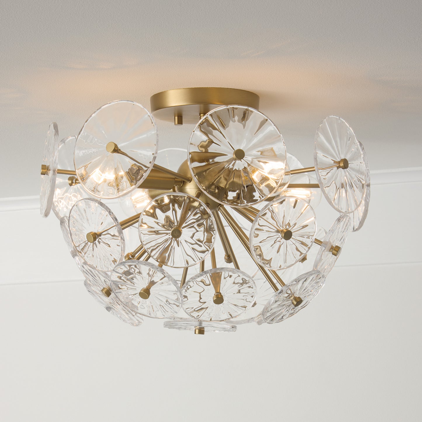 Capital Emelie Semi-Flush in Matte Brass