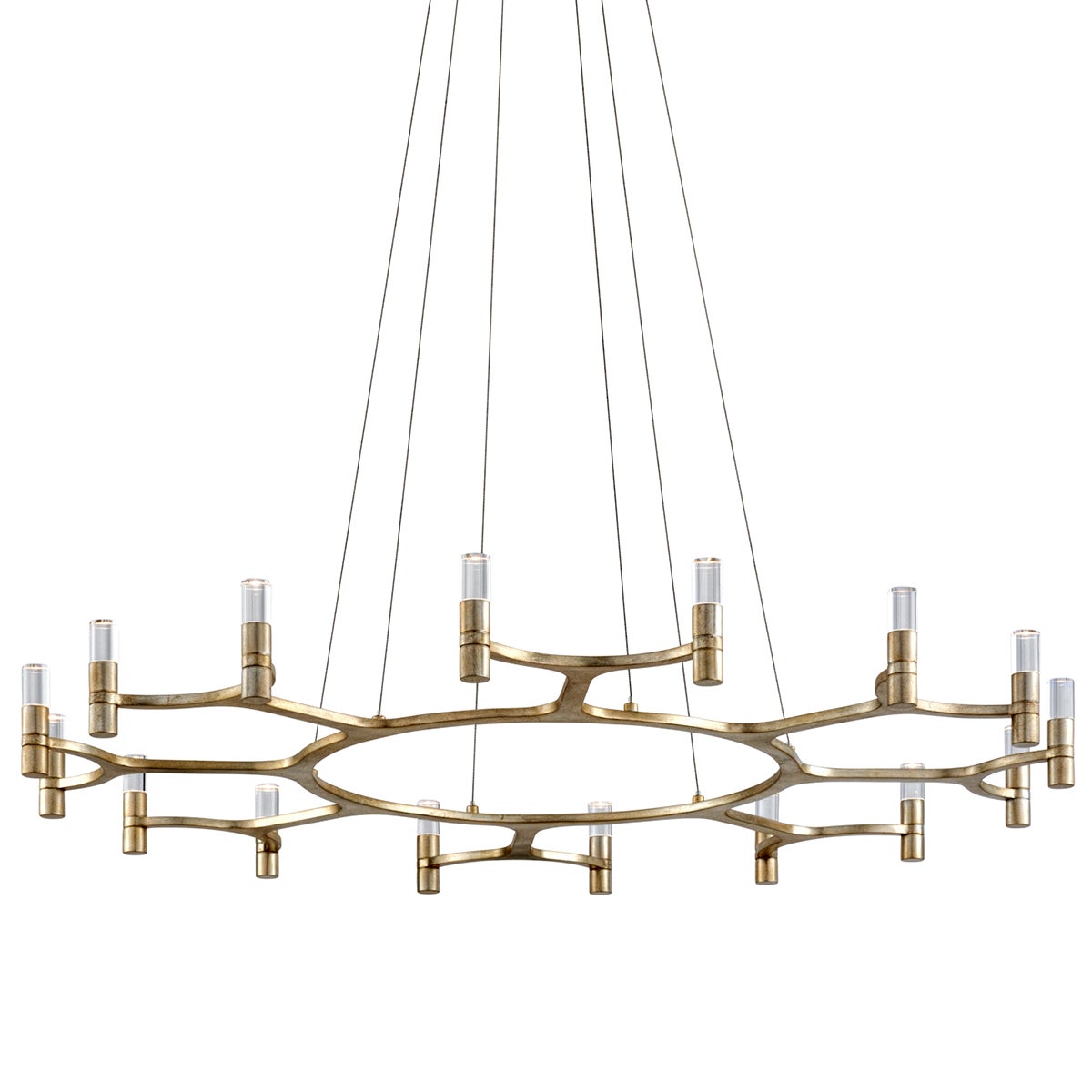 Corbett Nexus Chandelier Warm Silver Leaf