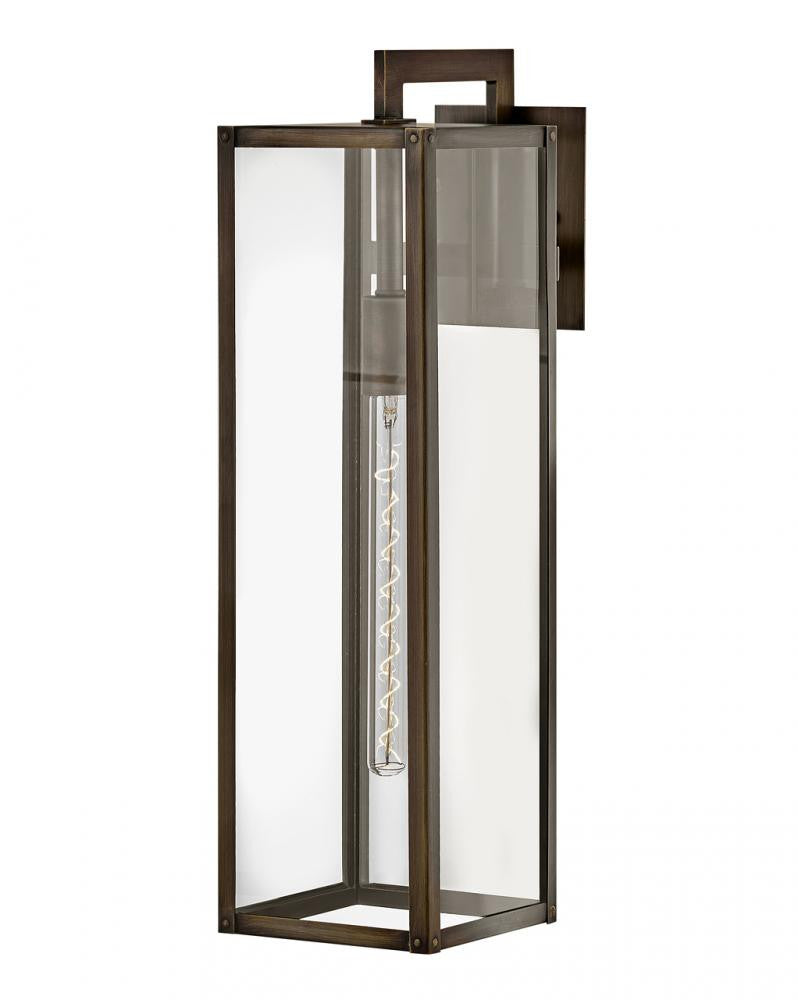 Hinkley Max LED Outdoor Wall Lantern Aluminum, Burnished Bronze