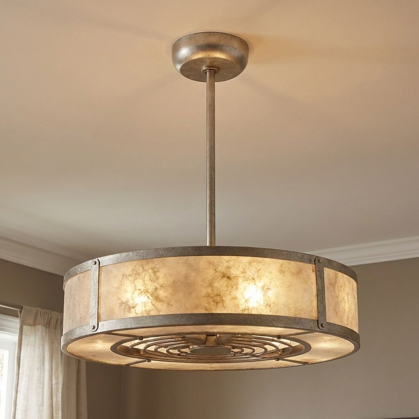 Vireo 6-Light Fan D'Lier in Silver Dust