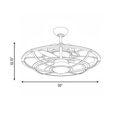 Alsace 26-in LED Fan D'Lier - Reclaimed Wood