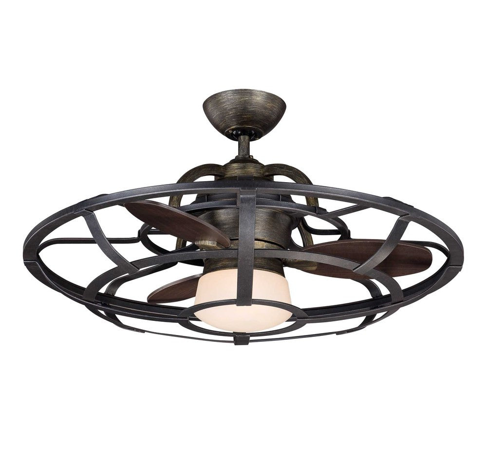 Savoy House Alsace 26-in LED Fandelier Reclaimed Wood