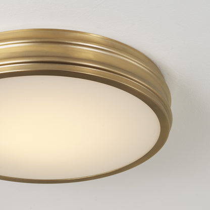 Capital Vale Flush Mount in Aged Brass