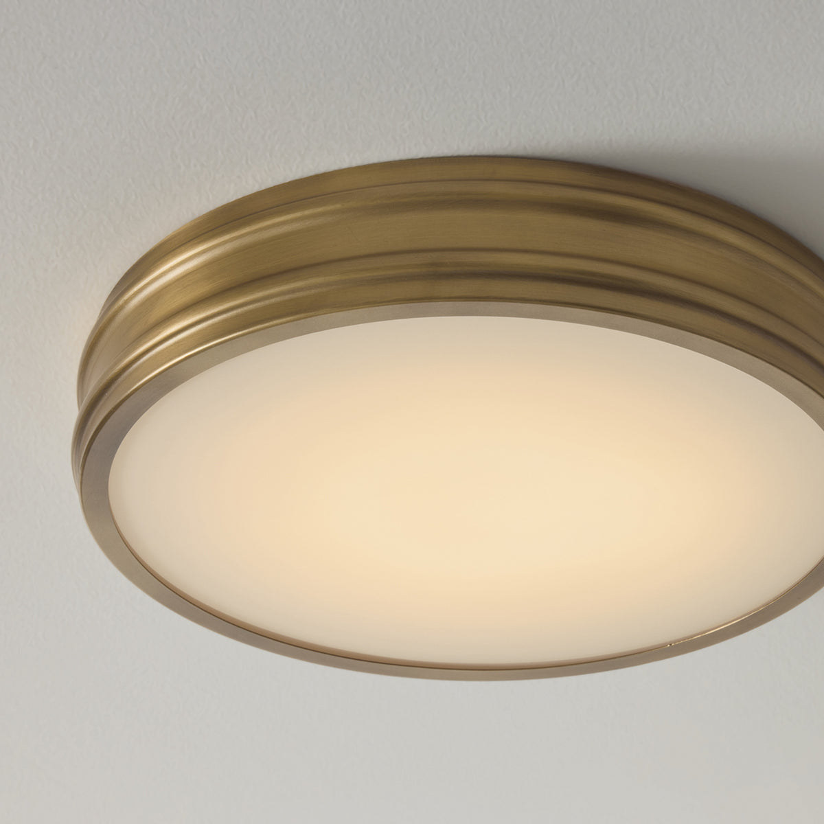 Capital Vale Flush Mount in Aged Brass