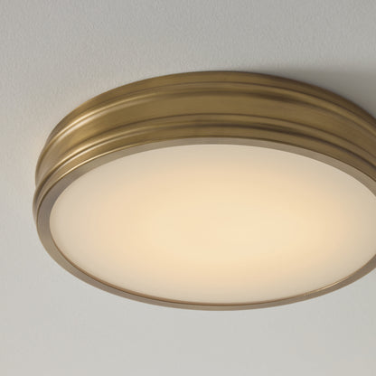 Capital Vale Flush Mount in Aged Brass