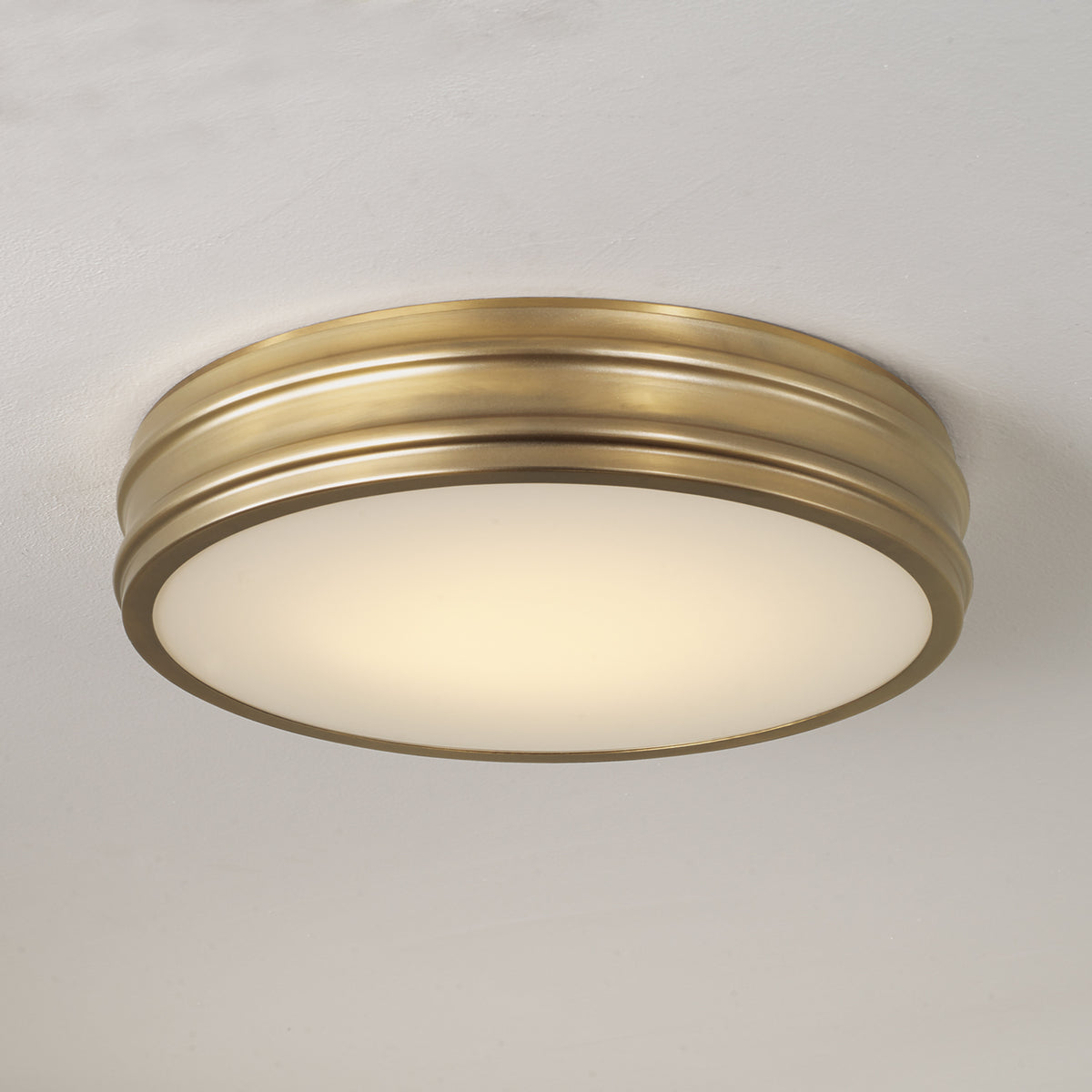 Capital Vale Flush Mount in Aged Brass