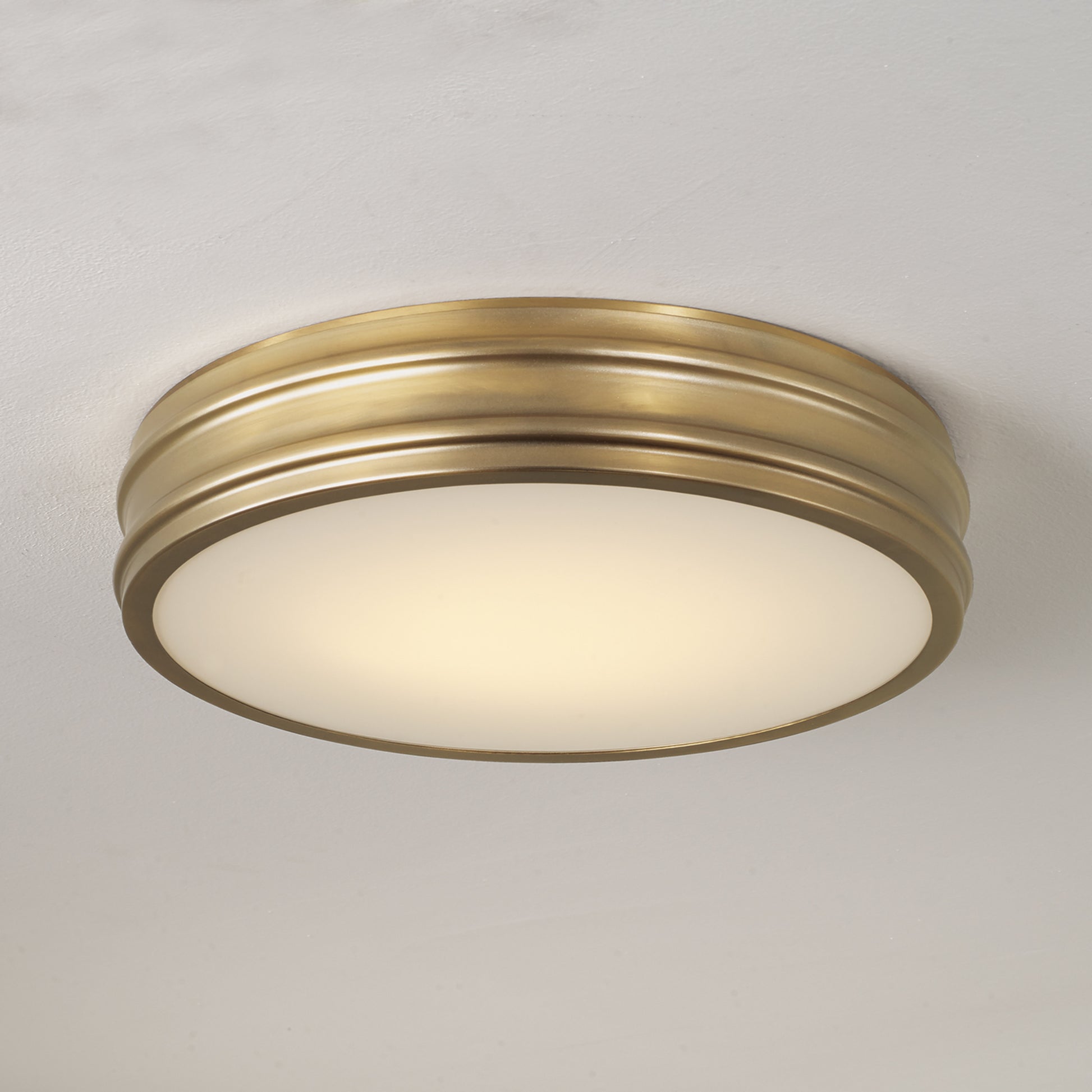 Capital Vale Flush Mount in Aged Brass