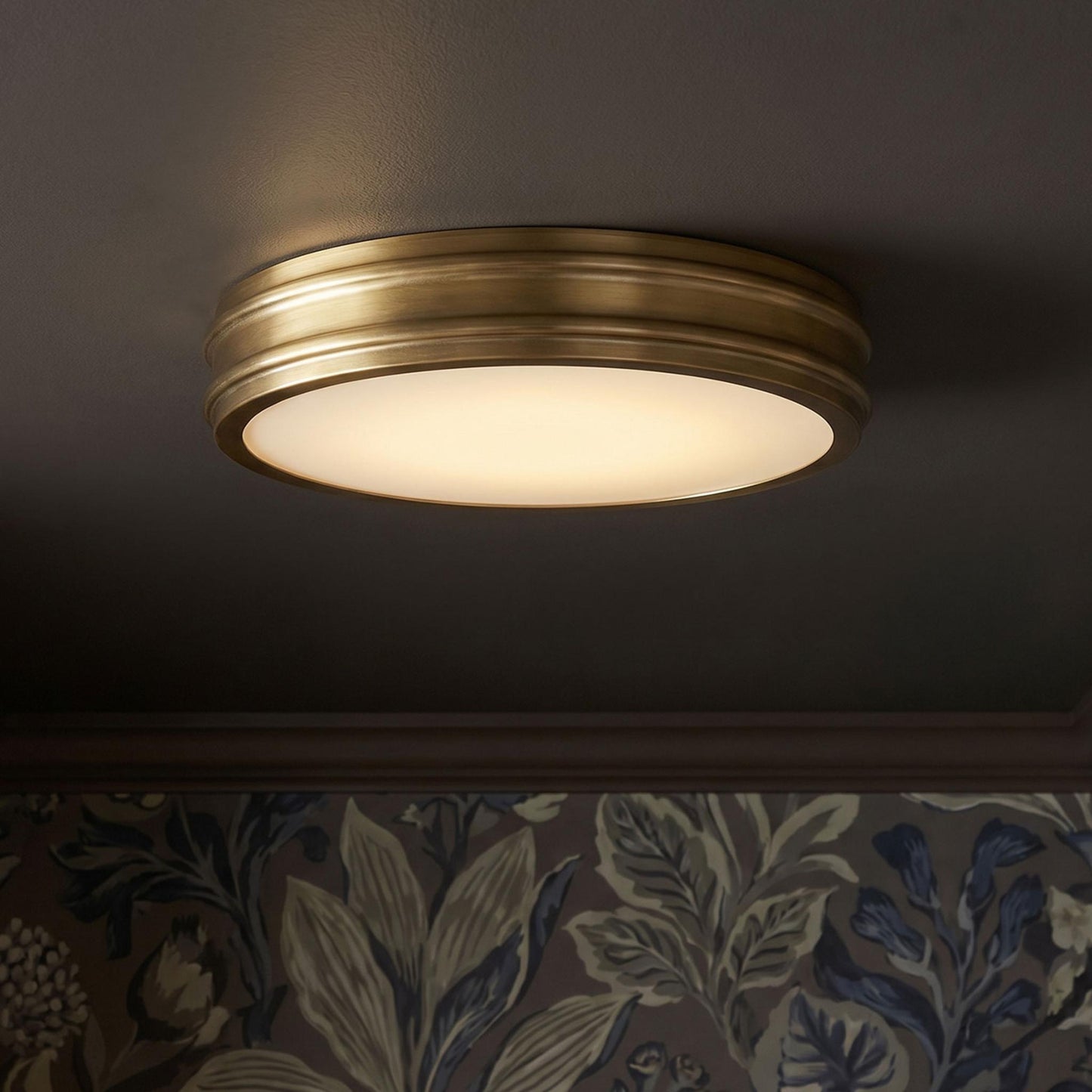 Capital Vale Flush Mount in Aged Brass