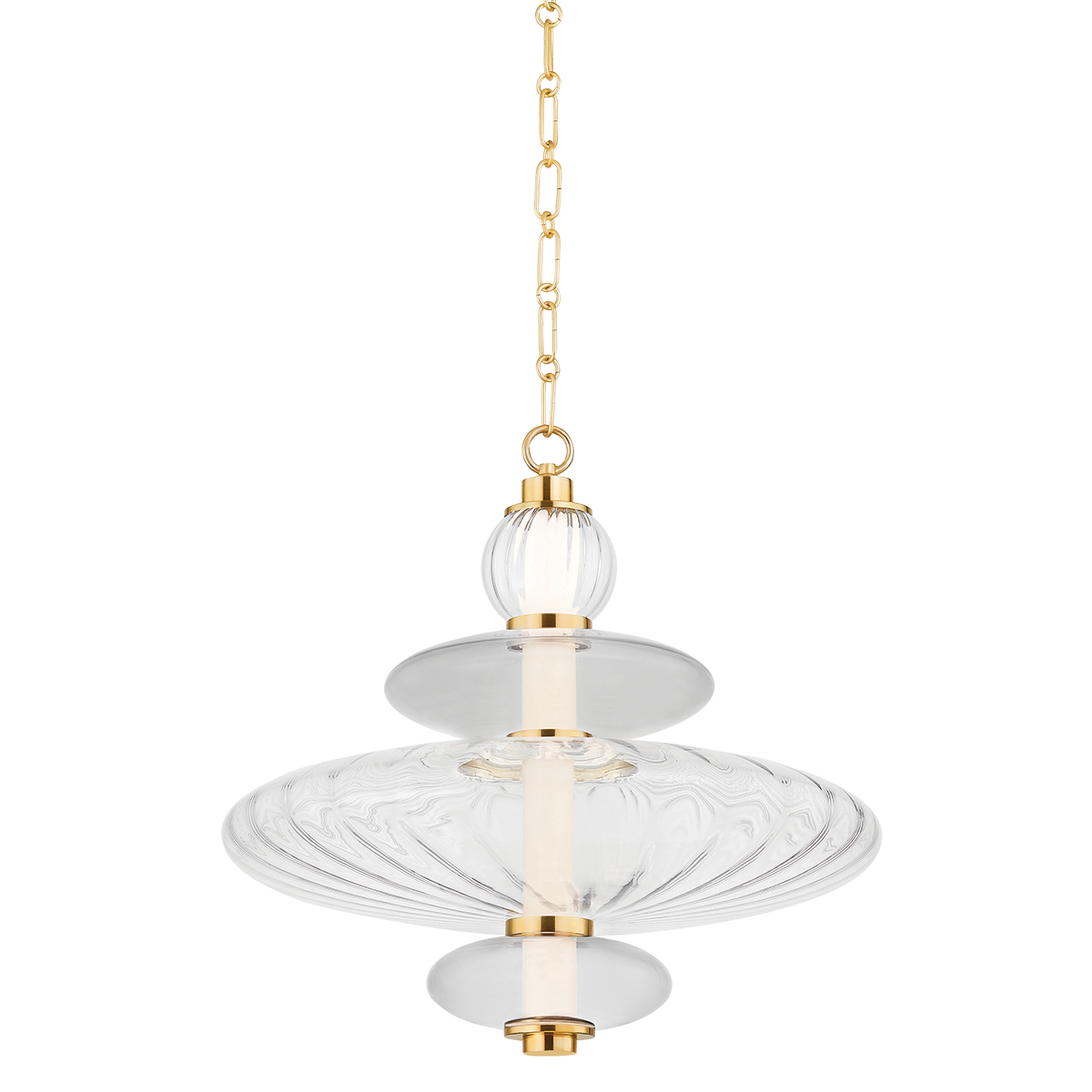 Hudson Valley Williams 19" Pendant Aged Brass