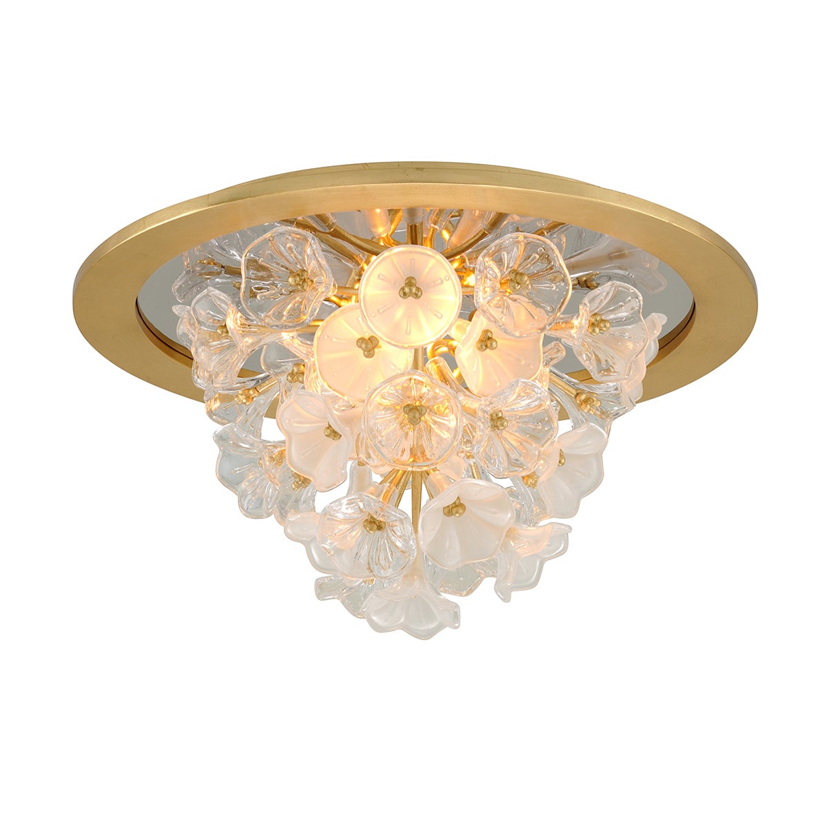 Corbett Jasmine Flush Mount Gold Leaf