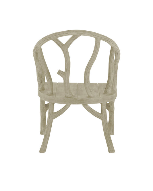 Arbor Chair, Faux Bois, 28"W, Currey and Company 2701