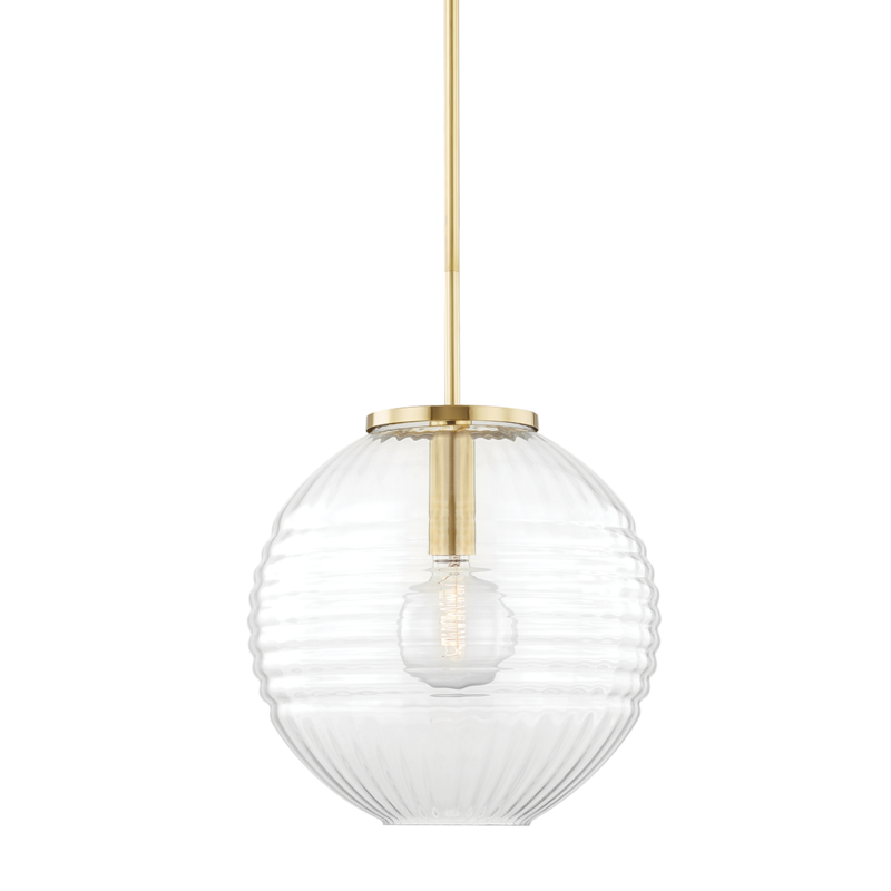Hudson Valley Bay Ridge Pendant Aged Brass