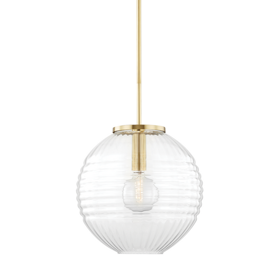 Hudson Valley Bay Ridge Pendant Aged Brass