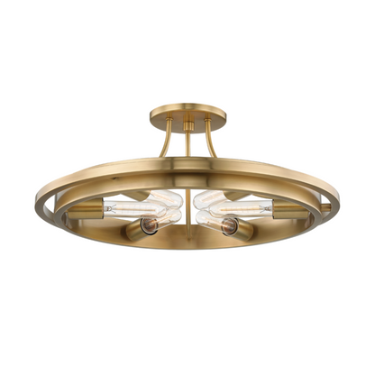 Hudson Valley Chambers Flush Mount Antique Brass