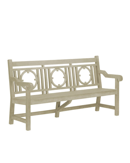 Leagrave Bench, Brown Portland, Faux Bois, 74"W, Currey and Company 2722